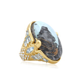 Mama Pajaros Blue Moon Turquoise & Diamond Ring