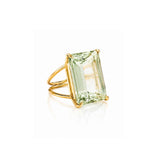 Off to Paris Green Amethyst Emerald Cut Ring
