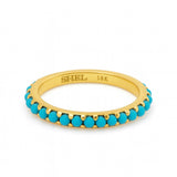 Pave Turquoise Eternity Band