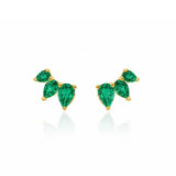 Butterfly Studs Emerald
