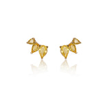 Butterfly Studs Yellow Sapphire