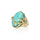 Mama Pajaros #8 Turquoise & Diamond Ring