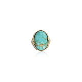 Mama Pajaros #8 Turquoise & Diamond Ring