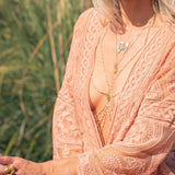 Goddess Om Body Chain Pink Opal & Diamond