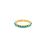 Pave Turquoise Eternity Band