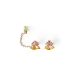 Radiant Studs Citrine & Pink Tourmaline