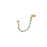 Turquoise & Diamond Ear Cuff