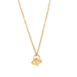 Evil Eye Diamond Fish Charm