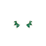 Butterfly Emerald Studs